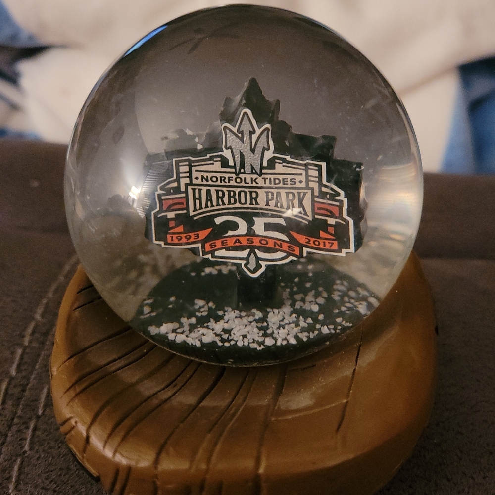 2017 Norfolk Tides 25th Anniversary Snow Globe.